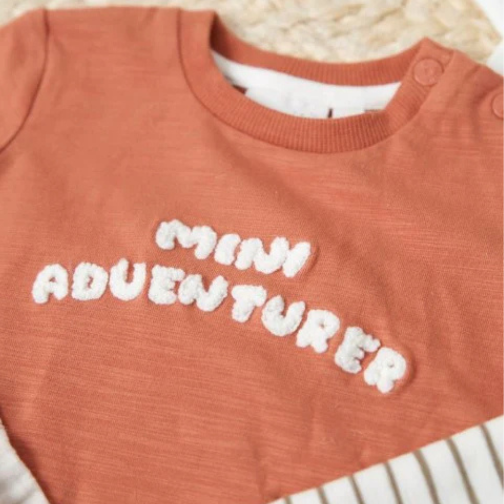 Feetje T-shirt - Mini Adventurer m 68 Brique Jongens