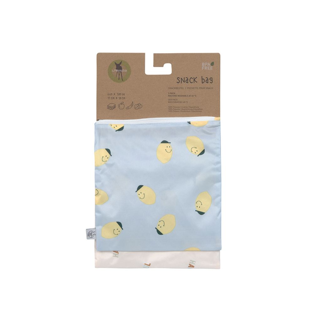 Lässig Sac à snack Happy Fruits Lemon - 2 pièces