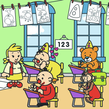 Bumba Livre de coloriage réutilisable à l'eau Bleu