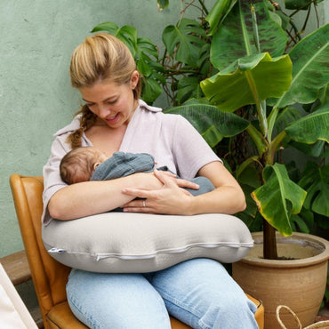 doomoo Coussin de positionnement et d'allaitement Tetra Jersey Sand