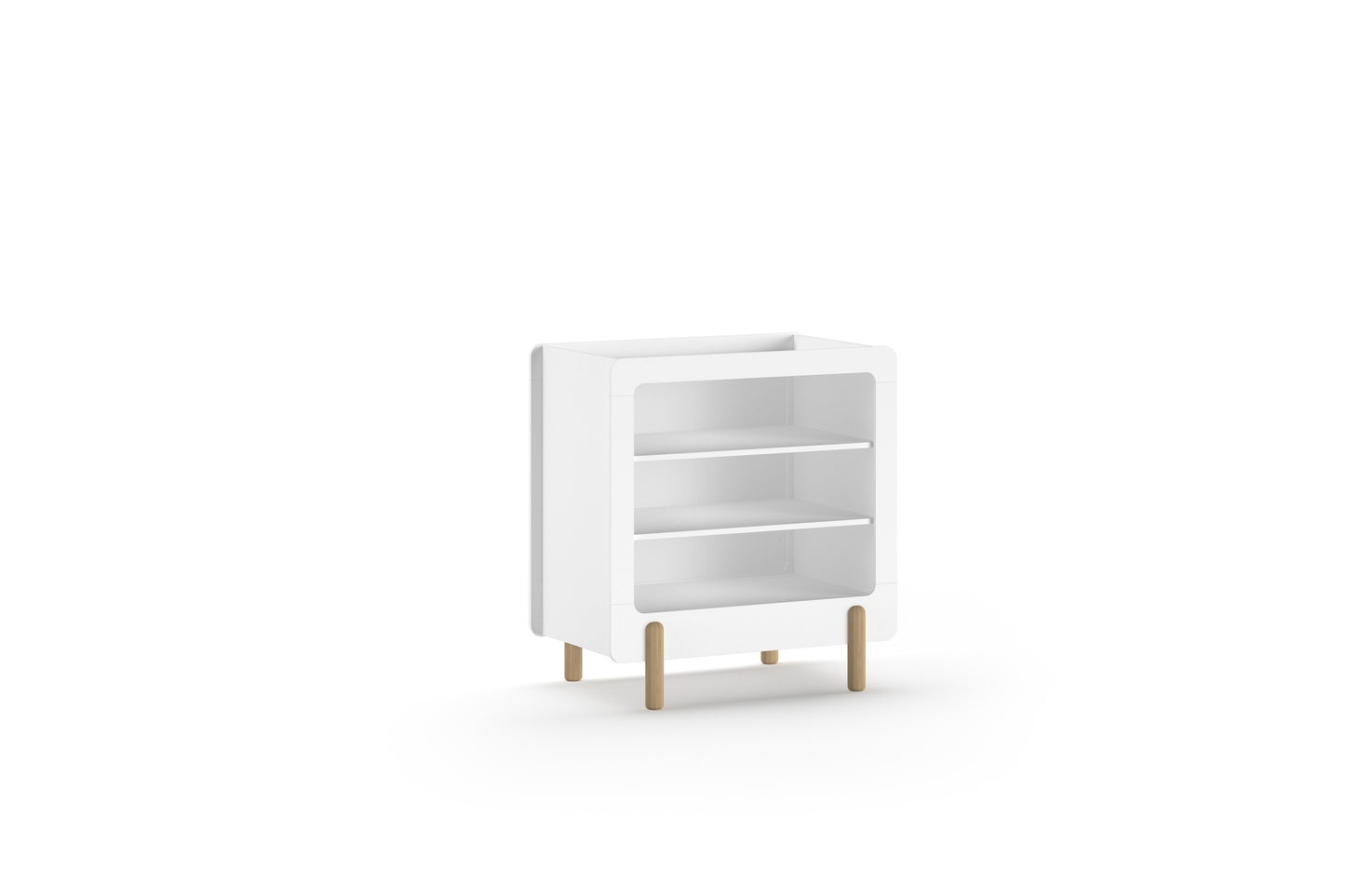 Jaxx Chambre de bébé 2 pièces (lit L 120 x Lg 60 cm + table à langer) Smile blanc
