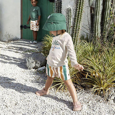 Lässig T-shirt anti-UV à manches longues Palmier Nature