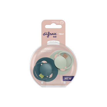 Difrax Fopspeen 18 maanden + LOVI Dynamic Prime Pistachio/Green - 2 stuks
