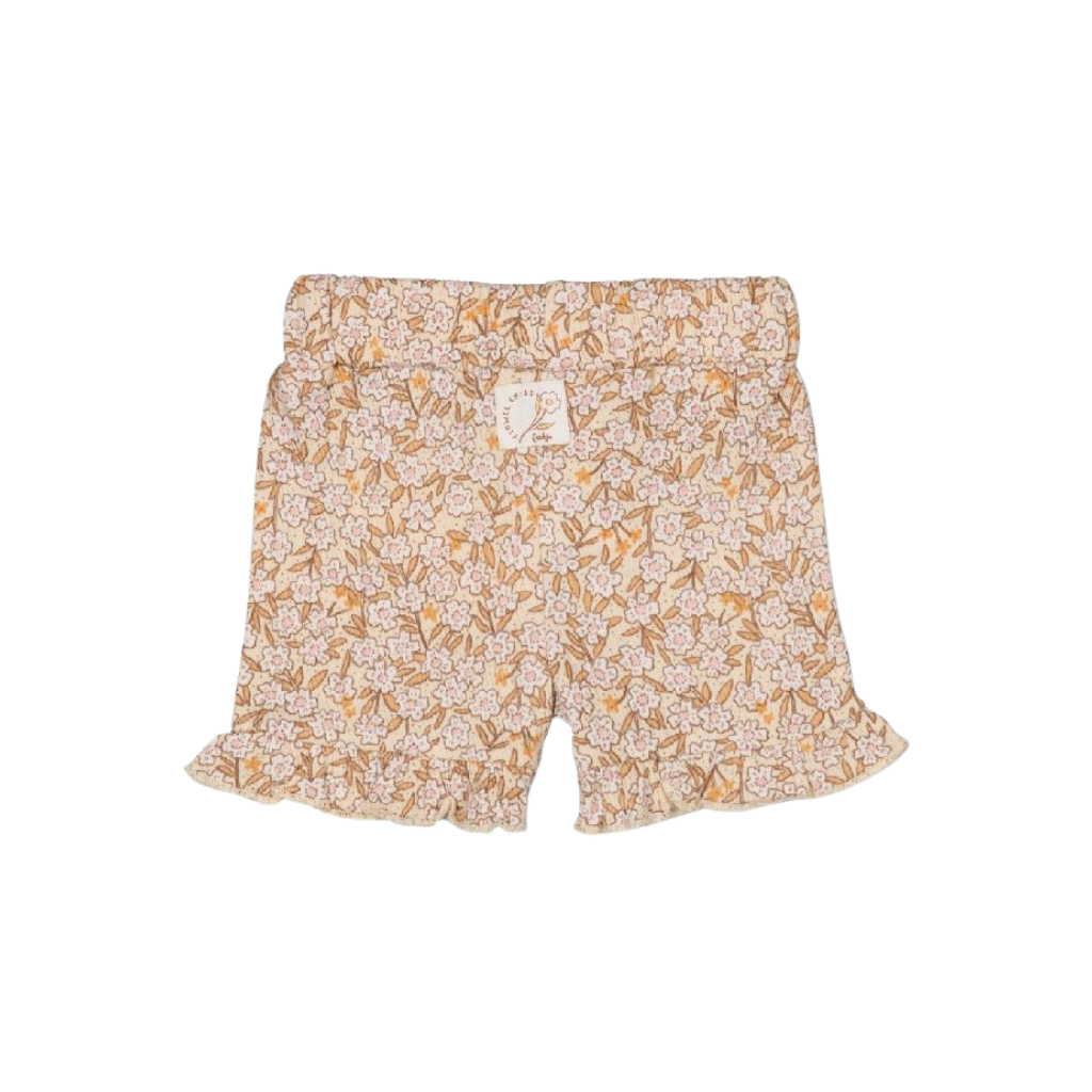 Feetje Short AOP - Flower Field m 74 Cream Meisjes