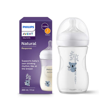 Philips AVENT Zuigfles Natural Response Koala transparant 260 ml - 3 stuks