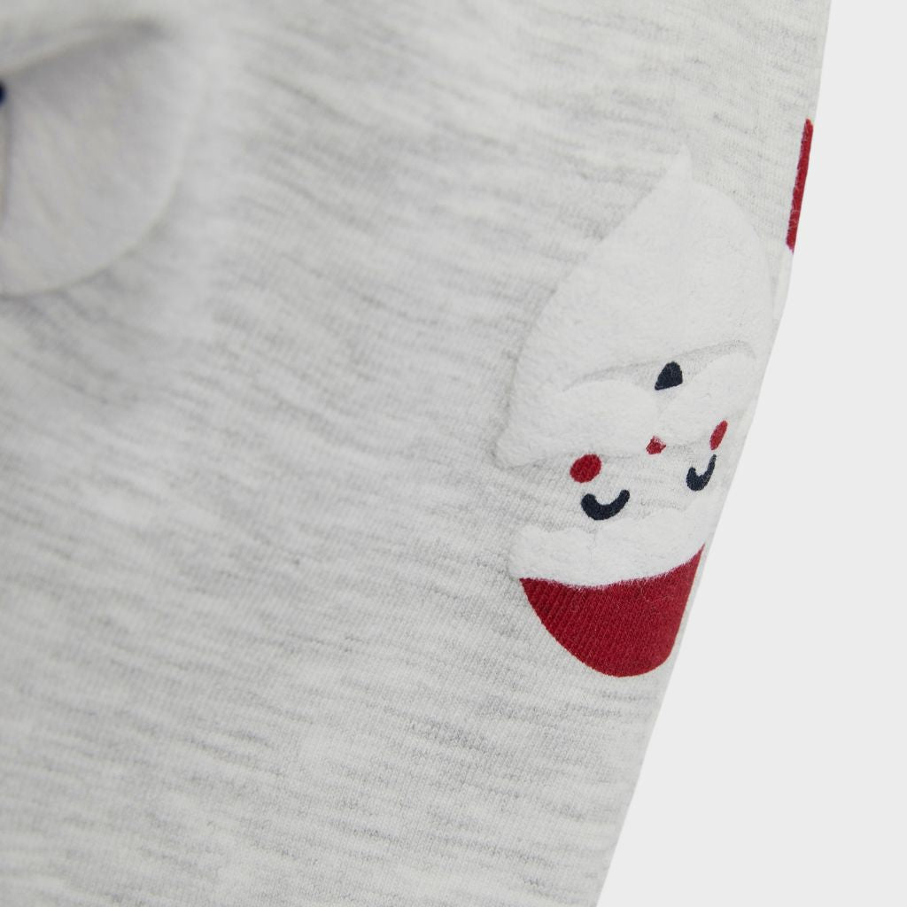 Name it broek aop christmas, m 68, Light Grey Melange, uniseks