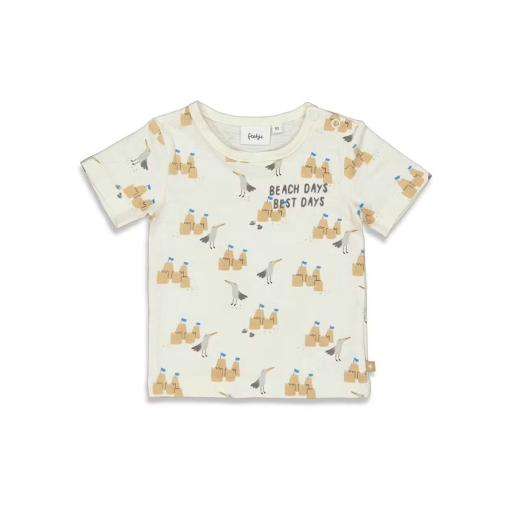 Feetje T-shirt AOP-Beach Days,m56,Offwhite,jongens