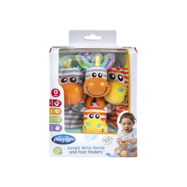 Playgro Hochet pour poignet et pied Zèbre & Girafe