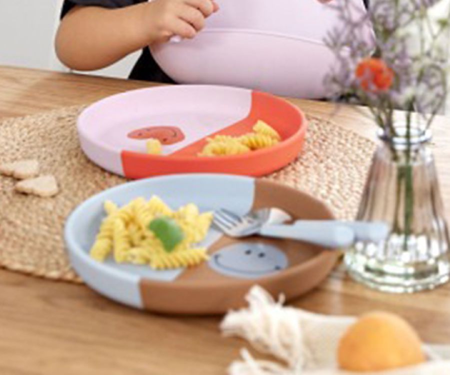Lässig Assiette Happy Rascals Smile Silicone