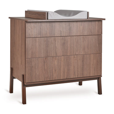 Quax Chambre de bébé 3 pièces (lit L 140 x Lg 70 cm + commode avec rallonge + armoire 3 portes) Ashi Chestnut