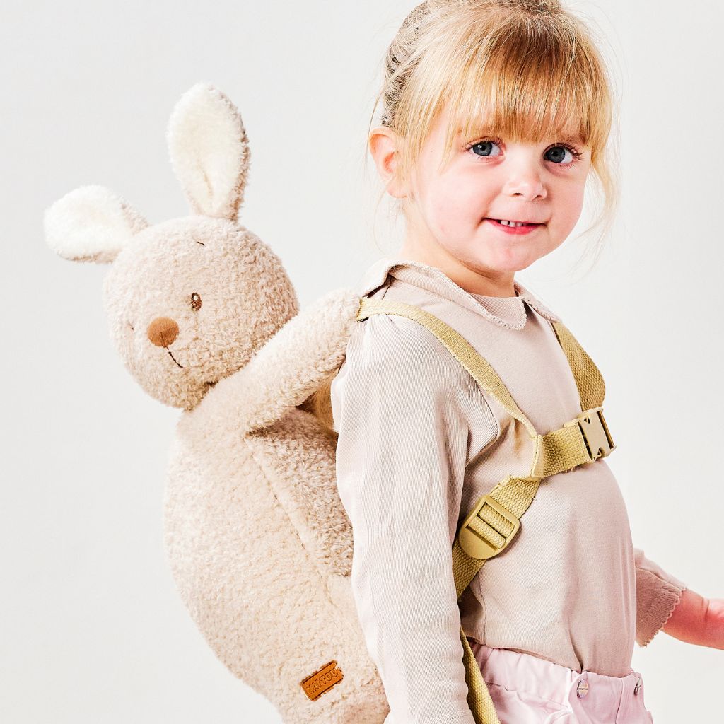 Nattou Sac à dos peluche lapin beige