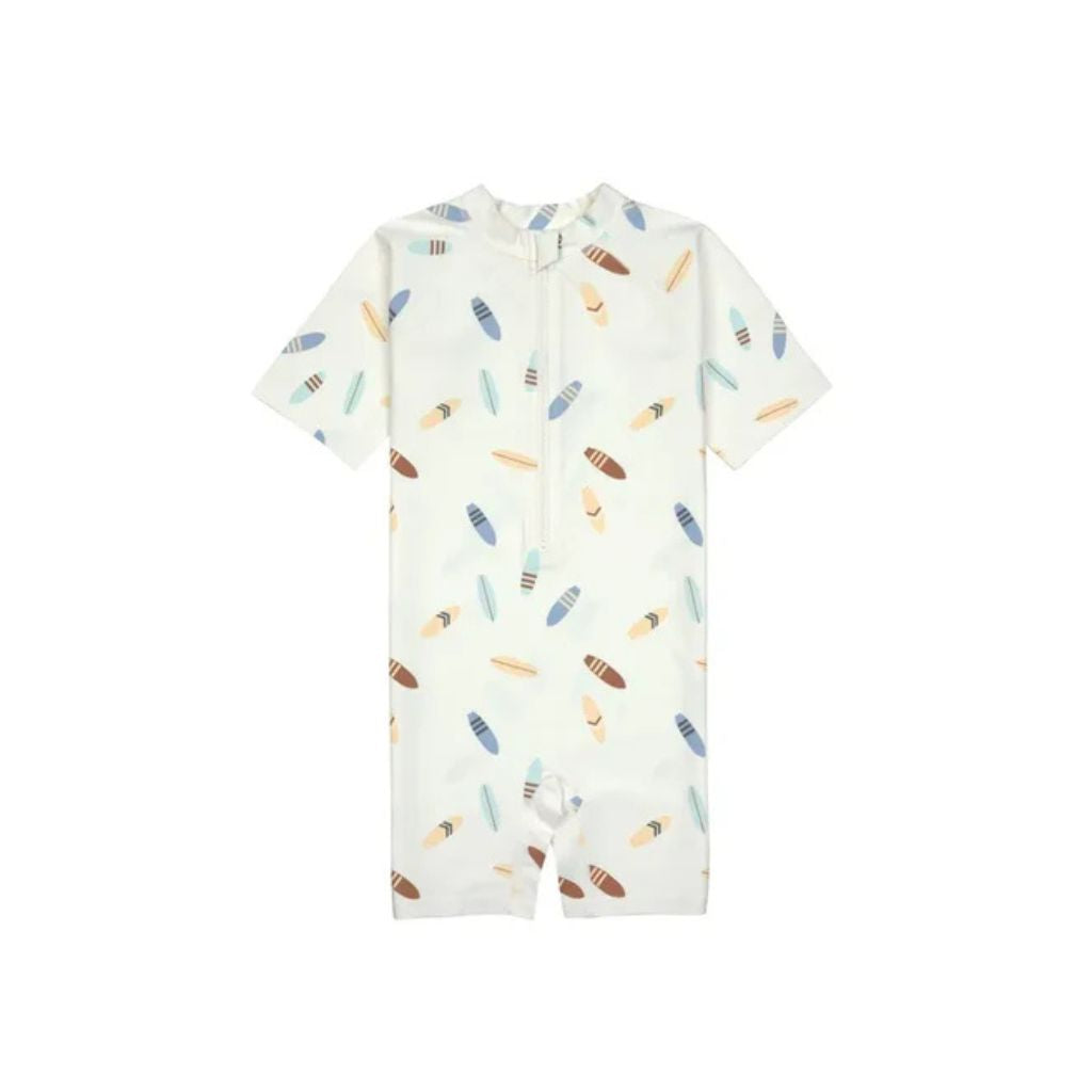 Sunsuit korte mouw Surfboards unisex Sea Salt 13-18 months maat 86