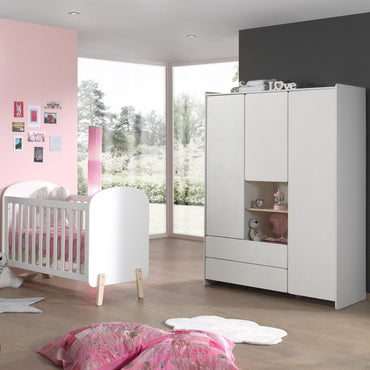 JAXX 2-delige babykamer (Bed L 120 x B 60 cm + 3-deuren kast) Kiddy