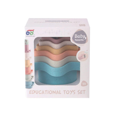 Baby's favorite Stapelbekers stervorm met 1 balletje - 6 stuks