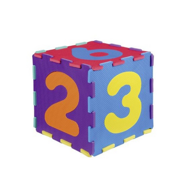 Tapis puzzle Numéros 0-9 en EVA 31 x 31 cm - 10 pièces