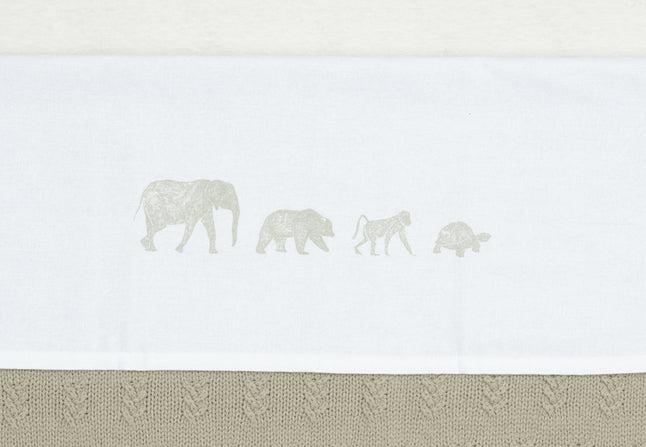 Jollein Drap pour lit Animals Olive Green