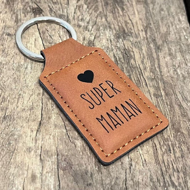 Dotti Porte-clés en cuir Super Maman
