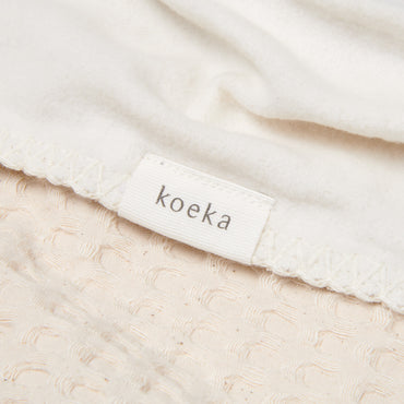Koeka Deken voor wieg of park Amsterdam Cotton fleece wafel Natural