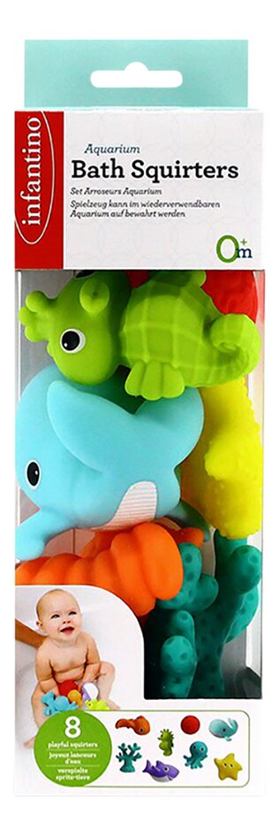 Infantino Jouet de bain Aquarium Bath Squirters - 8 pièces
