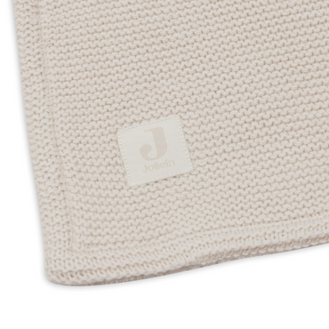 Jollein Couverture pour berceau Basic Knit Oatmeal/Velvet 75 x 100 cm