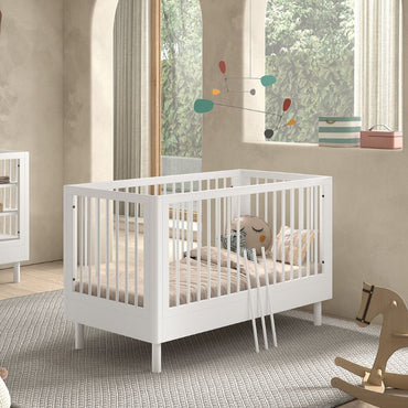 Jaxx 3-delige babykamer (Peuterbed L 140 x B 70 cm + commode + kast met 2 deuren) Forrest Beuk wit
