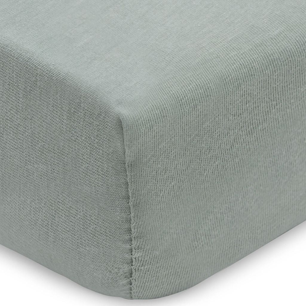 Jollein Drap-housse Sea Green/Biscuit Lg 60 x L 120 cm - 2 pièces