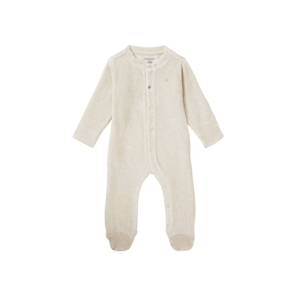 Noppies Baby Pyjama velours Tombstone, m56, Oatmeal/beige, Unisex