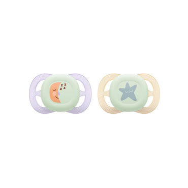 AVENT Fopspeen 0-2 maanden Ultra Start Night mystery kleur/design - 2 stuks