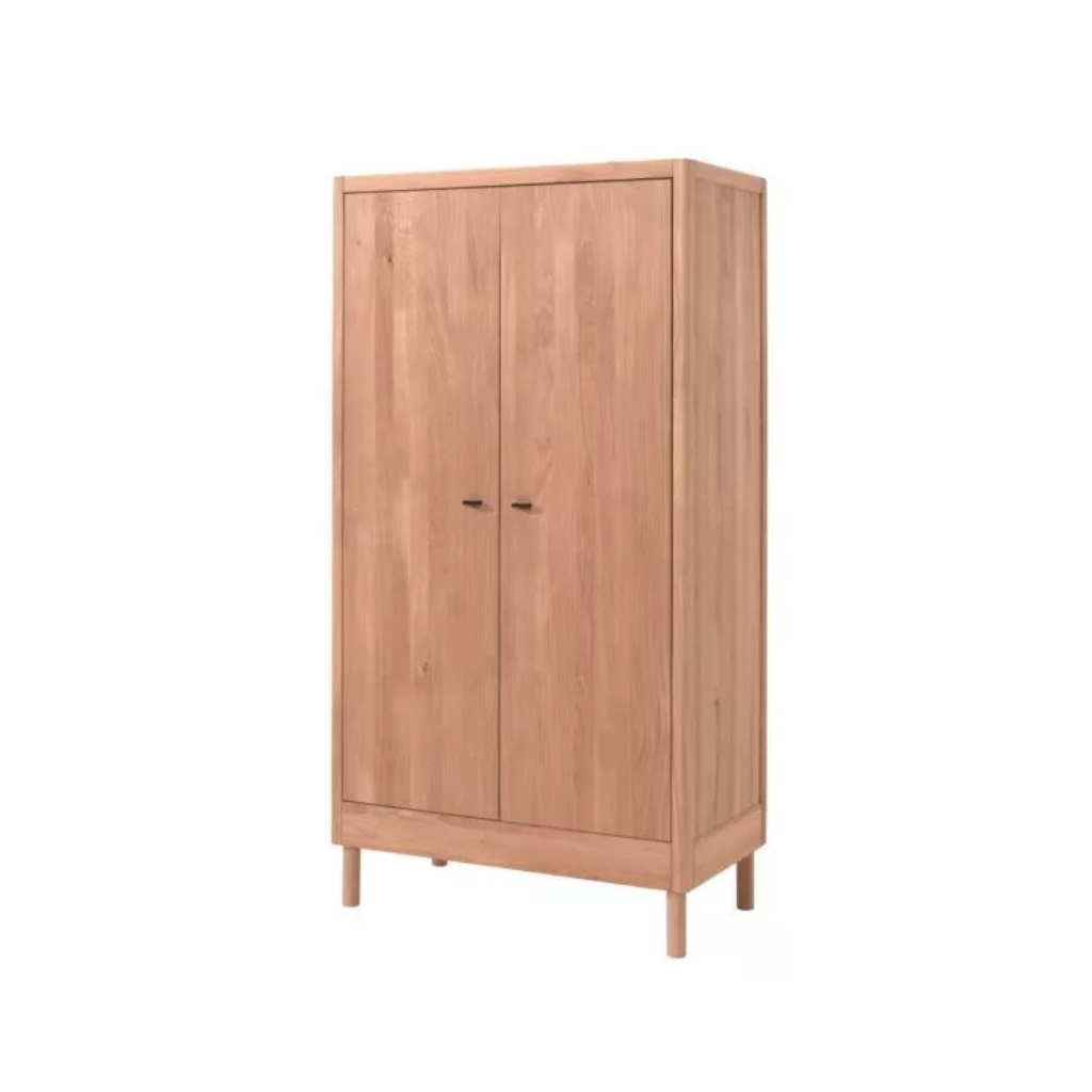 Jaxx Chambre de bébé 3 pièces (Lit pour enfant L 140 x Lg 70 cm + commode ouverte + armoire 2 portes) Forrest Chêne