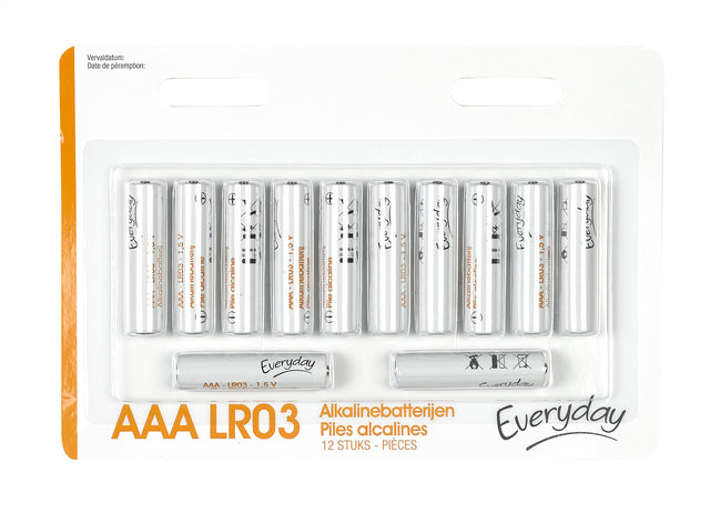 Everyday Alkaline AAA LR03 12pcs