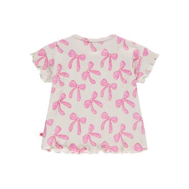 BabyFace T-shirt Met Korte Mouwen Girls Ivory Rose Meisjes