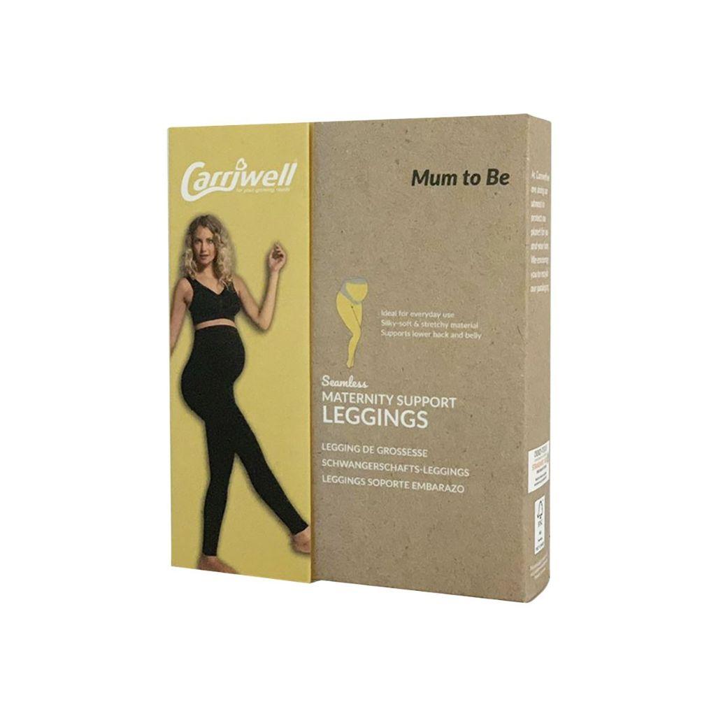 Carriwell Legging Black met ingeweven ondersteuning en naadloos buik