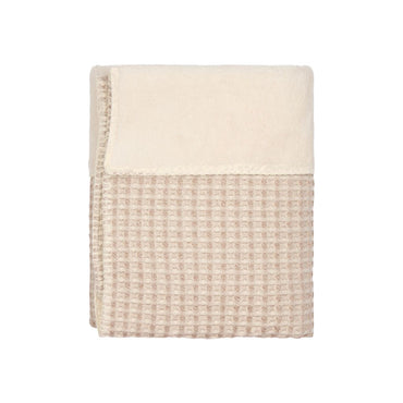 Koeka Deken voor bed Faro Wafel / Teddy Oslo – 100 x 150 cm