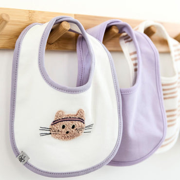 Lässig Bavoirs nouveau-né Tiny Team Cat - 3 pièces