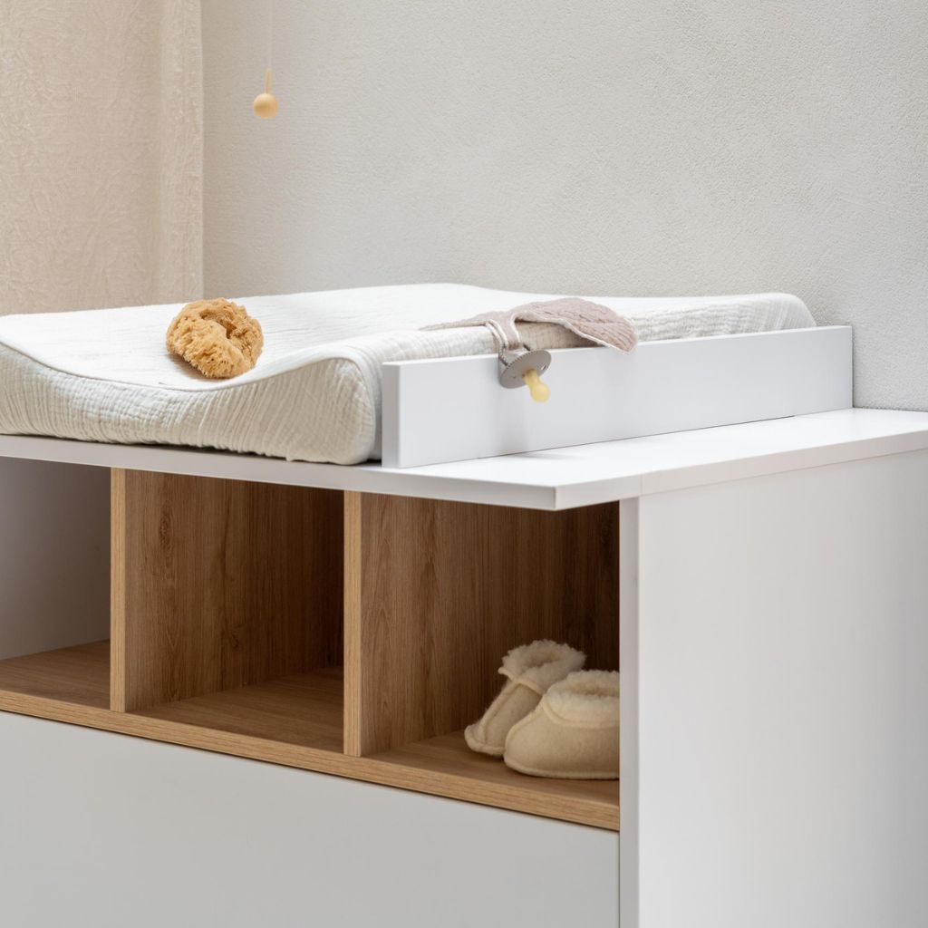 Quax Loft White Commode + rallonge à langer