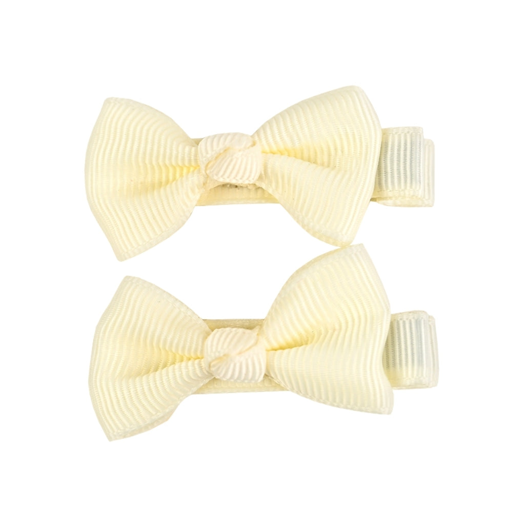 Busy Lizzie Haarclips met Strikken Offwhite - 2 stuks