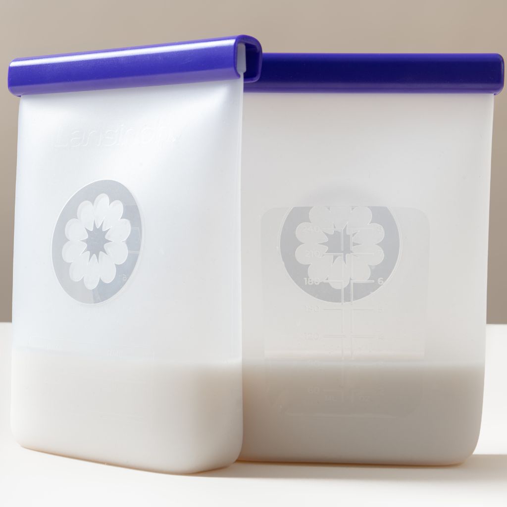Lansinoh Silicone Bewaarzakjes voor Moedermelk Wit – 5 stuks