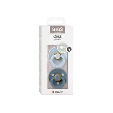 Bibs Fopspeen Symmetrisch Duo maat 1 Baby Blue/Petrol – 2 stuks