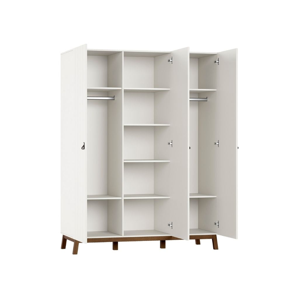 JAXX Armoire 3 portes Sezane Clay/Walnut