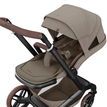 Maxi-Cosi Poussette Fame Twillic Truffle + Nacelle + Base FamilyFix Slide Pro + Coral Slide Pro Oak Truffle