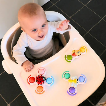BoJungle Jouet d’activité avec ventouse Sticky Spinner Toys Buddies