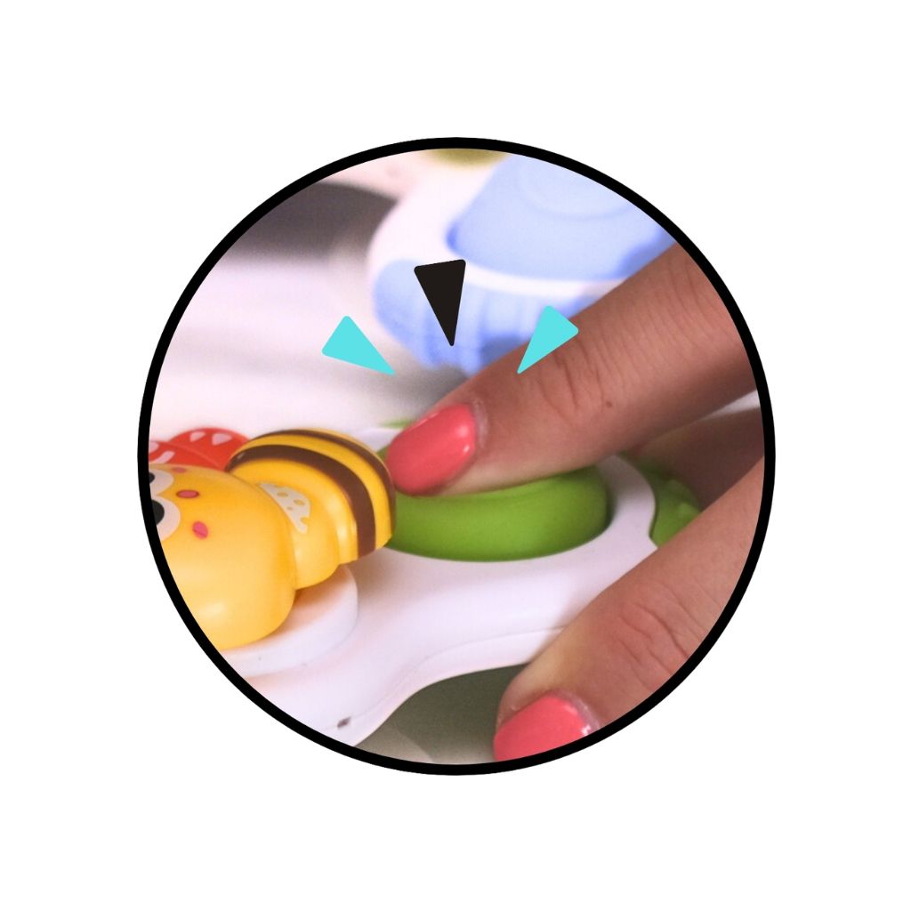 BoJungle Jouet d’activité avec ventouse Sticky Spinner Toys Buddies