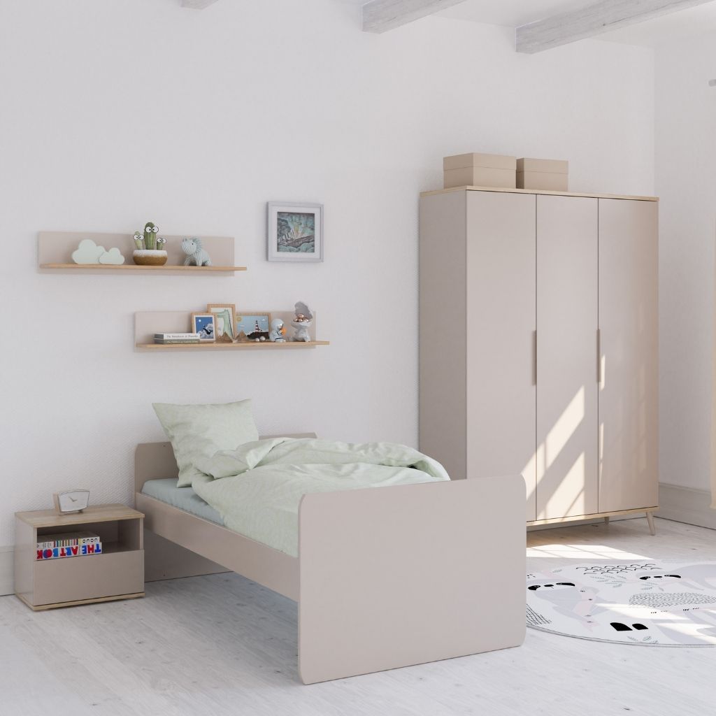 Yuny Lit évolutif Hazel / Sister Lou Beige 60 x 120 - 90 x 200 cm