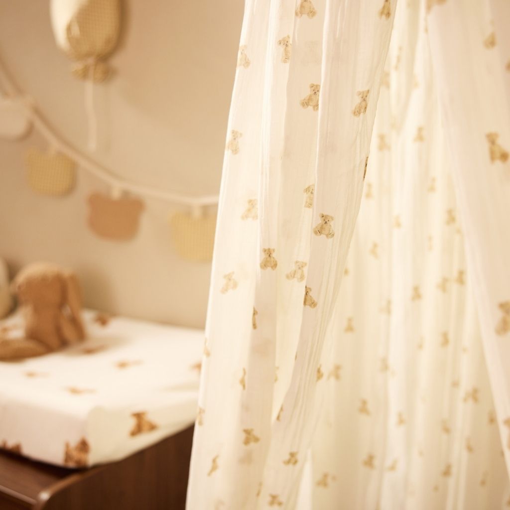 Jollein Ciel de lit Mini Teddy Bear Beige 245 cm