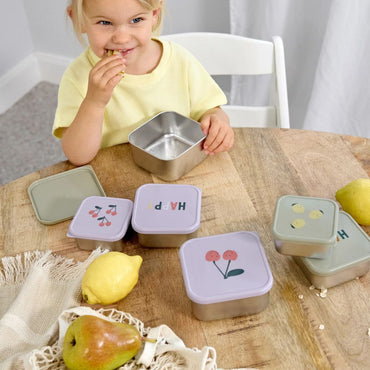 Lässig Brooddoos Stainless Steel Happy Fruits Lemon