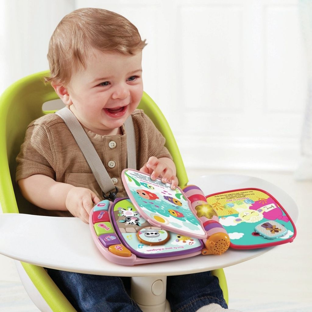 VTech Super Livre Enchanté Des Bébés Loulous Rose FR