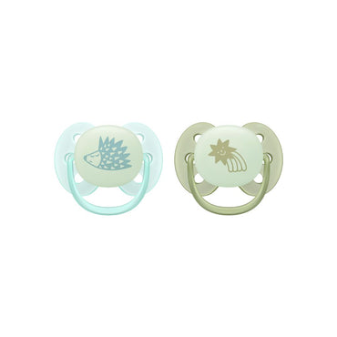 Philips AVENT Fopspeen +0m Soft Night Mystery Kleur/Design Blauw/Groen of Roze/Geel