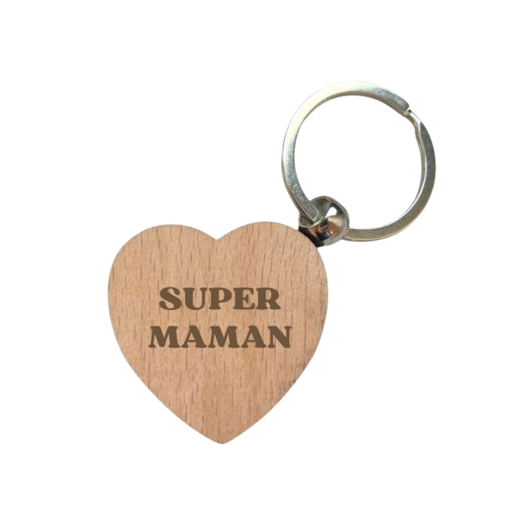 Dotti Sleutelhanger Hartvorm "Super Maman"