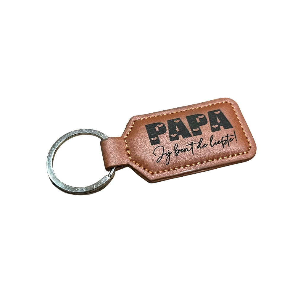 Dotti Sleutelhanger "Papa Jij Bent De Liefste" Bruin