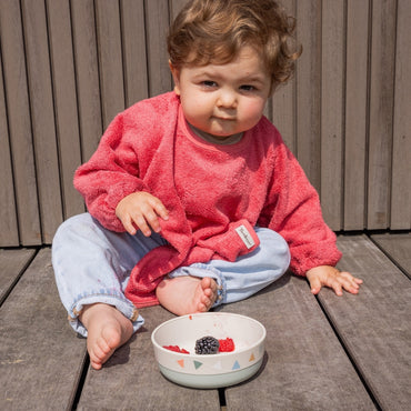 Timboo Bavoir à longues manches Raspberry Rose